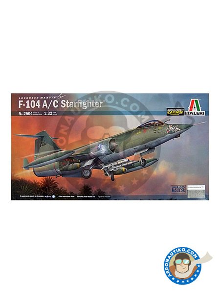Lockheed F-104 Starfighter A / C | Airplane kit in 1/32 scale manufactured by Italeri (ref. 2504) image