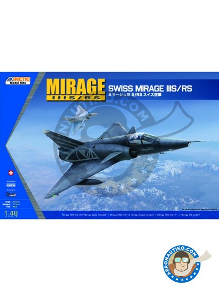MIRAGE IIIS/RS | Maqueta de avión en escala 1/48 fabricado por Kinetic Model Kits (ref. K48058) image
