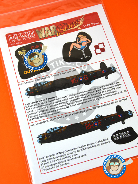 Avro Lancaster B MK. I/III | Marking / livery in 1/48 scale manufactured by Kits World (ref. KW148066) image