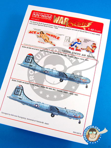 Boeing B-29 Superfortress | Marking / livery in 1/48 scale manufactured by Kits World (ref. KW148076) image