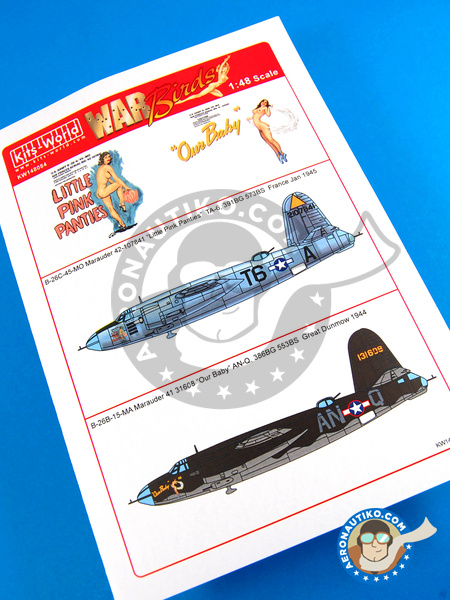 Martin B-26 Marauder C | Marking / livery in 1/48 scale manufactured by Kits World (ref. KW148084) image