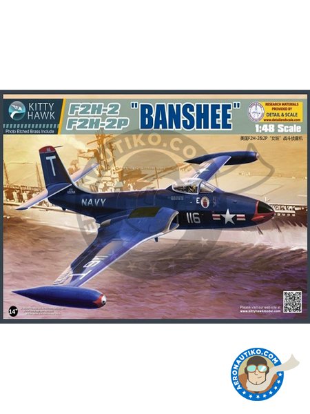 F2H-2/-2P Banshee | Airplane kit in 1/48 scale manufactured by Kitty Hawk (ref. KH80131) image