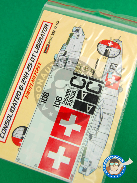 Consolidated B-24 Liberator H | Marking / livery in 1/72 scale manufactured by Kora Models (ref. KORA-Dec72115) image