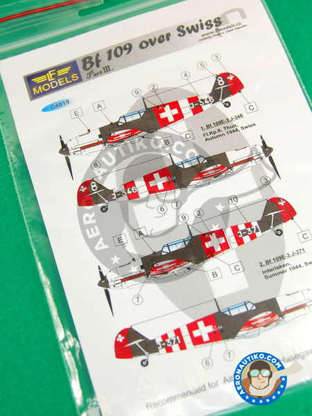 Messerschmitt Bf 109 | Decals in 1/48 scale manufactured by LF Models (ref. LF-C4819) image