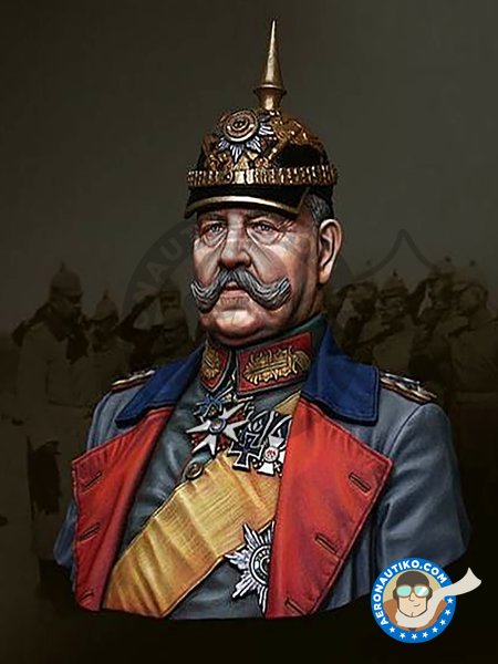 Paul von Hindenburg, circa 1916-1917 Scale 1/10 | Bust in 1/16 scale manufactured by LIFE MINIATURES (ref. LM-B015) image