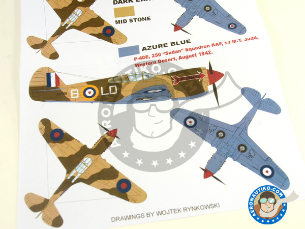 Image 3: Curtiss P-40 Warhawk E | Masks in 1/48 scale manufactured by Montex Mask (ref. K48155) Image 3: Curtiss P-40 Warhawk E | Masks in 1/48 scale manufactured by Montex Mask (ref. K48155)