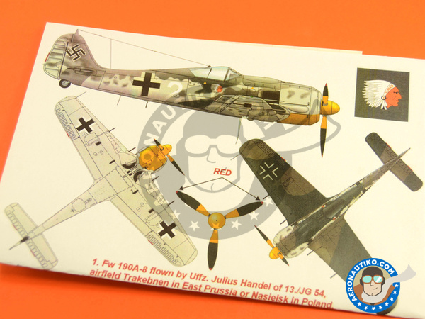 Image 3: Focke-Wulf Fw 190 Würger A-8 | Masks in 1/48 scale manufactured by Montex Mask (ref. K48210) Image 3: Focke-Wulf Fw 190 Würger A-8 | Masks in 1/48 scale manufactured by Montex Mask (ref. K48210)