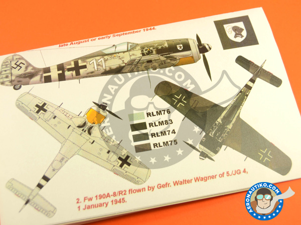 Image 4: Focke-Wulf Fw 190 Würger A-8 | Masks in 1/48 scale manufactured by Montex Mask (ref. K48210) Image 4: Focke-Wulf Fw 190 Würger A-8 | Masks in 1/48 scale manufactured by Montex Mask (ref. K48210)