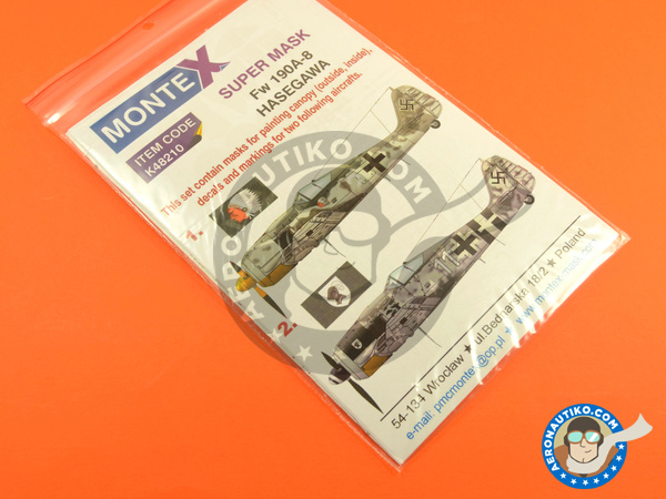 Image 8: Focke-Wulf Fw 190 Würger A-8 | Masks in 1/48 scale manufactured by Montex Mask (ref. K48210) Image 8: Focke-Wulf Fw 190 Würger A-8 | Masks in 1/48 scale manufactured by Montex Mask (ref. K48210)