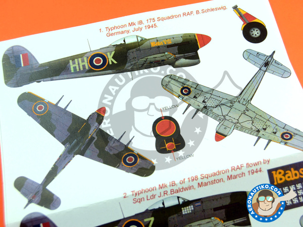 Image 2: Hawker Typhoon Mk Ib | Masks in 1/48 scale manufactured by Montex Mask (ref. K48273) Image 2: Hawker Typhoon Mk Ib | Masks in 1/48 scale manufactured by Montex Mask (ref. K48273)