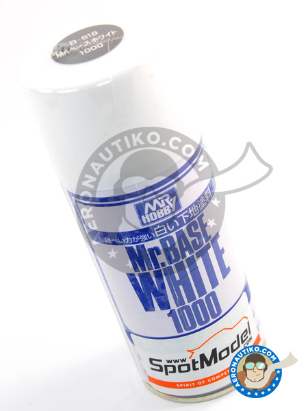 Mr. Base White 1000 - 180 ml - Spray | Imprimación fabricado por Mr Hobby (ref. B-518) image