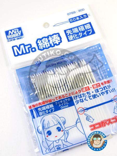 Mr. Precision Swab I | Cotton swabs manufactured by Mr Hobby (ref. GT-69) image