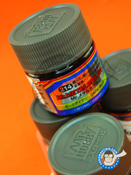 Mr. Metal Color - Dark Iron - 10ml | Paint manufactured by Mr Hobby (ref. MC-214) image