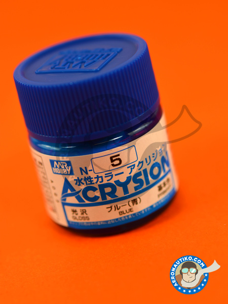 Azul brillante - Blue gloss | Pintura gama Acrysion Color fabricado por Mr Hobby (ref. N-005) image