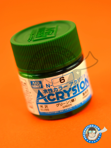 Green gloss | Acrysion Color paint manufactured by Mr Hobby (ref. N-006) image