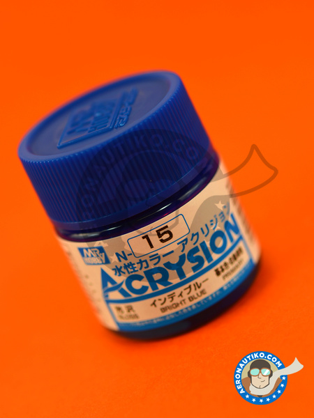 Azul intenso - Bright blue gloss | Pintura gama Acrysion Color fabricado por Mr Hobby (ref. N-015) image