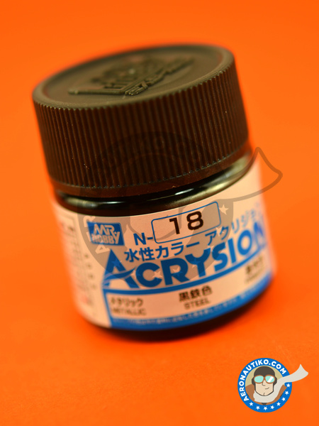 Acero - Steel | Pintura gama Acrysion Color fabricado por Mr Hobby (ref. N-018) image