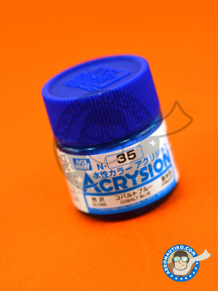Azul cobalto - Cobalt blue | Pintura gama Acrysion Color fabricado por Mr Hobby (ref. N-035) image