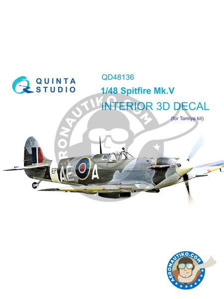 Supermartine "Spitfire" Mk.V | Detalle en escala 1/48 fabricado por QUINTA STUDIO (ref. QD48136) image
