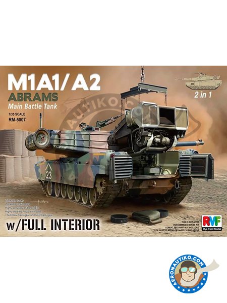 M1A1/M1A2 ABRAMS | Tank kit in 1/35 scale manufactured by RYE FIELD MODELS (ref. RM-5007) image