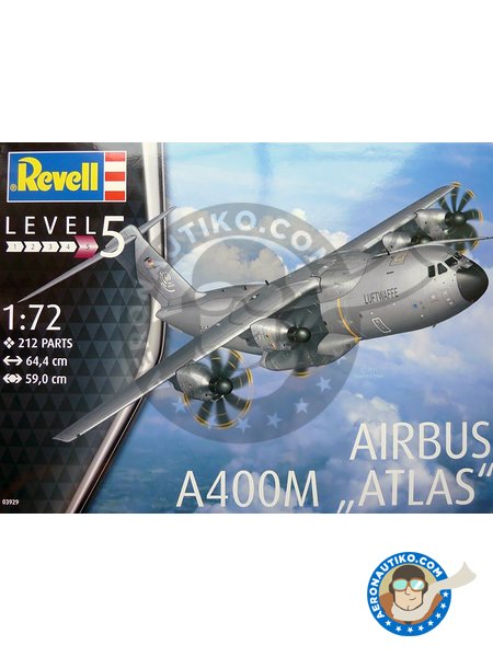 Airbus A400M "Atlas" | Airplane kit in 1/72 scale manufactured by Revell (ref. 03929) image