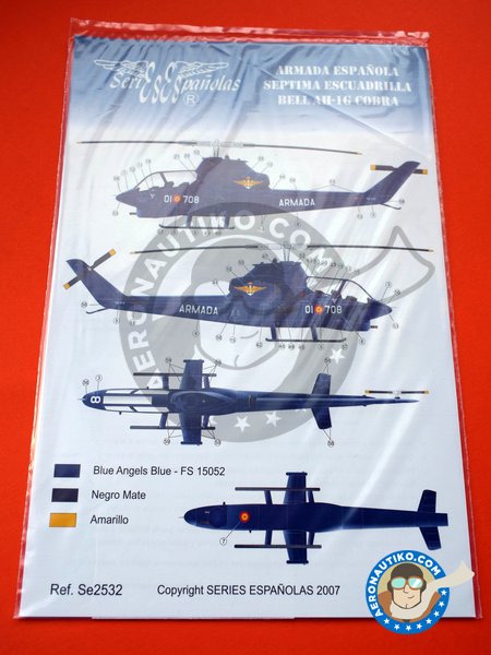 Bell AH-1G COBRA G | Marking / livery in 1/32 scale manufactured by Series Españolas (ref. SE2532) image