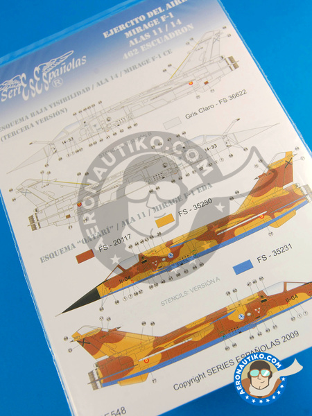 Dassault Mirage F1 | Marking / livery in 1/48 scale manufactured by Series Españolas (ref. SE548) image
