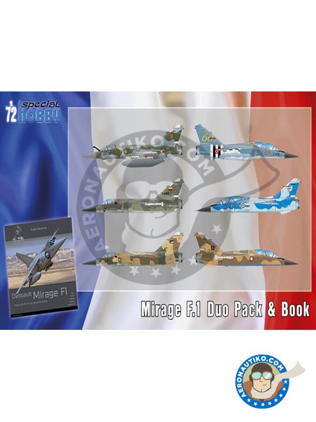 Mirage F.1 Duo Pack y libro. | Maqueta de avión en escala 1/72 fabricado por Special Hobby (ref. SH72414) image
