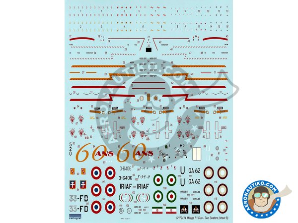 Image 9: Mirage F.1 Duo Pack & Book. | Airplane kit in 1/72 scale manufactured by Special Hobby (ref. SH72414) Image 9: Mirage F.1 Duo Pack & Book. | Airplane kit in 1/72 scale manufactured by Special Hobby (ref. SH72414)