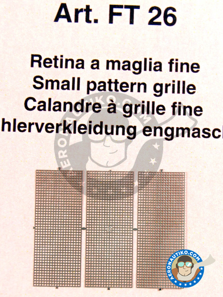 Small pattern grille 10 x 25 mm | Mesh manufactured by Tameo Kits (ref. FT26) image