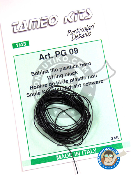Cable de color negro - 3 metros | Cable fabricado por Tameo Kits (ref. PG09) image
