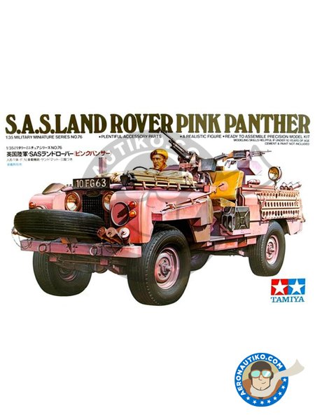 S.A.S. Land Rover "Pink Panther" | Military vehicle kit in 1/35 scale manufactured by Tamiya (ref. 35076) image