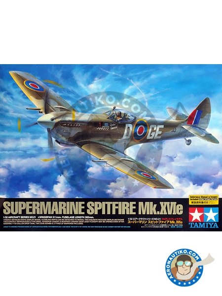 Supermarine Spitfire Mk.XVIe | Airplane kit in 1/32 scale manufactured by Tamiya (ref. 60321) image