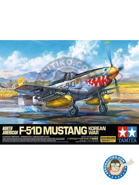 North American F-51D Mustang "Korean War" | Airplane kit in 1/32 scale manufactured by Tamiya (ref. 60328) image