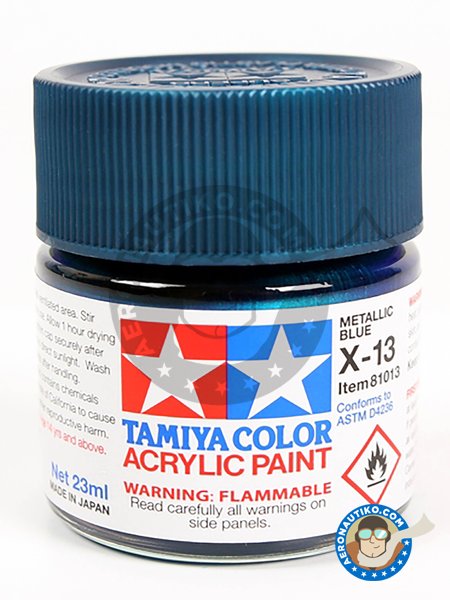 X-13 Azul metálico. Metallic blue. 10ml | Pintura acrílica fabricado por Tamiya (ref. 81513) image