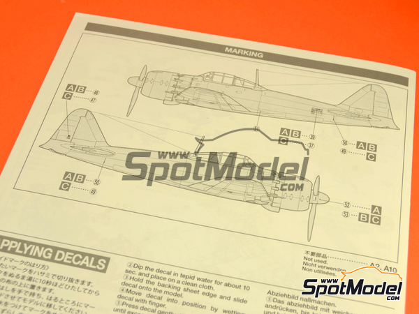 Image 15: Mitsubishi A6M Zero 5 Zeke | Airplane kit in 1/48 scale manufactured by Tamiya (ref. TAM25167) Image 15: Mitsubishi A6M Zero 5 Zeke | Airplane kit in 1/48 scale manufactured by Tamiya (ref. TAM25167)