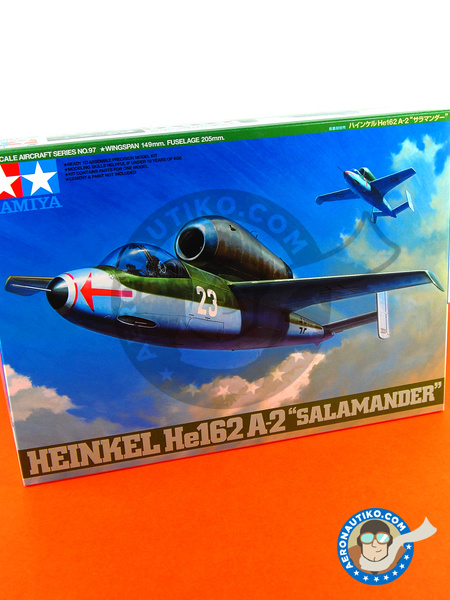 Heinkel He 162 Salamander A2 | Airplane kit in 1/48 scale manufactured by Tamiya (ref. TAM61097) image