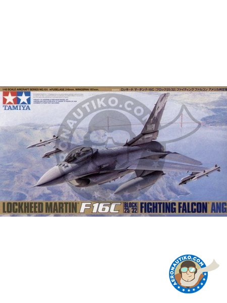 Lockheed Martin F-16C (Block 25/32) Fighting Falcon ANG | Airplane kit in 1/48 scale manufactured by Tamiya (ref. TAM61101) image