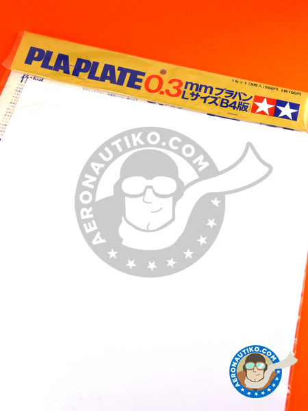 Pla-plate 0.3 | Hojas de poliestireno fabricado por Tamiya (ref. TAM70007) image
