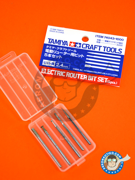 Electric router bit set | Tools manufactured by Tamiya (ref. TAM74043) image