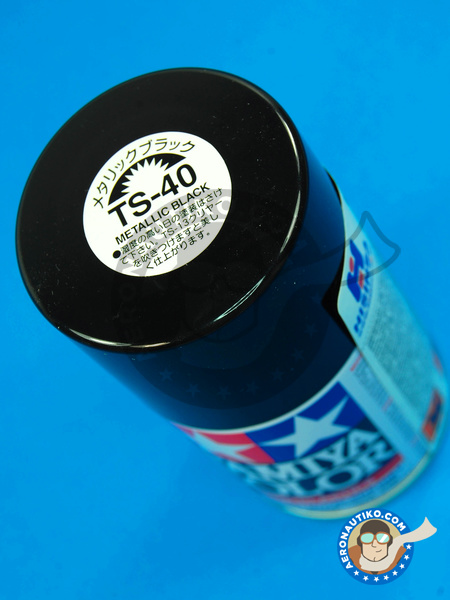 Negro metalizado - TS-40 - Metallic Black - 100ml | Spray fabricado por Tamiya (ref. TAM85040) image