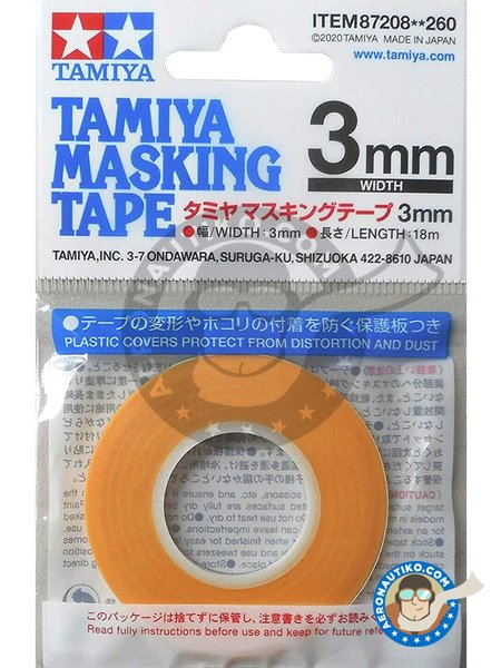 Cinta de enmascarar de 3mm | Máscaras fabricado por Tamiya (ref. TAM87208) image
