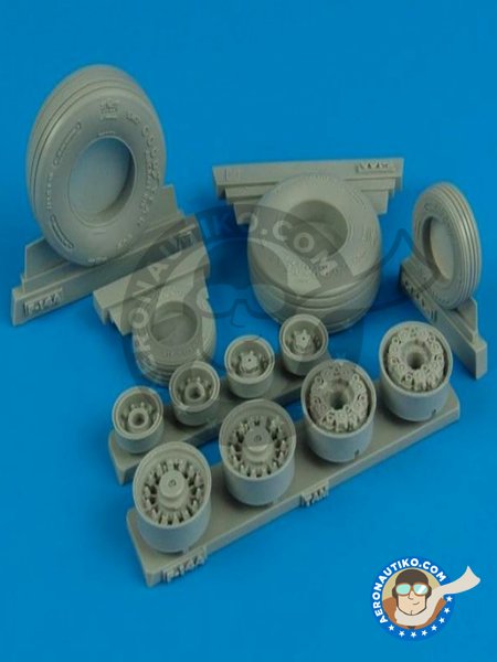 F-14A Tomcat Weighted Wheels | Wheels in 1/32 scale manufactured by Wheelliant (ref. 132004) image