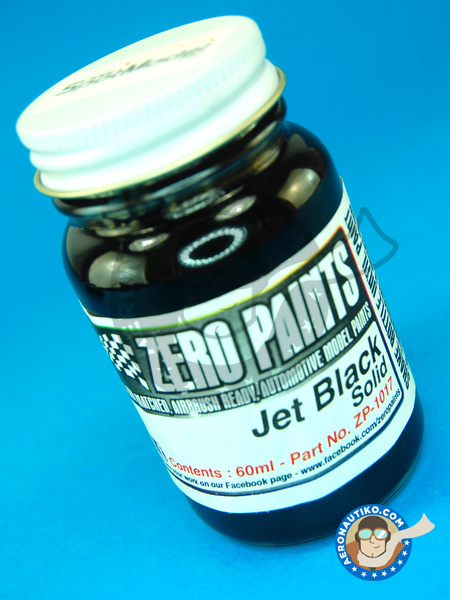 Jet Black - Solid - 60ml | Paint manufactured by Zero Paints (ref. ZP-1017) image
