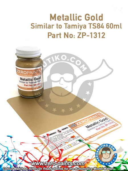 Metallic Gold Paint - Similar to TS-84 - 60ml | Paint manufactured by Zero Paints (ref. ZP-1312) image