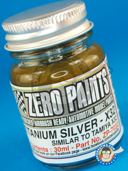 Titanium Silver similar to X-32 - 30ml | Paint manufactured by Zero Paints (ref. ZP-7032) image