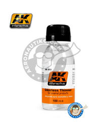 AK Interactive: Thinner - Odorless thinner for enamel and oil paints - jar 100ml - for all enamel products image
