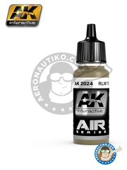 <a href="https://www.aeronautiko.com/product_info.php?products_id=51181">1 &times; AK Interactive: Acrylic paint - RLM 79 | Air Series - 17ml Jar - for all kits</a>