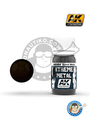 <a href="https://www.aeronautiko.com/product_info.php?products_id=50798">1 &times; AK Interactive: Xtreme metal paint - Burnt metal - 30mL Jar - for all kits</a>