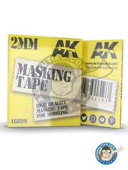 <a href="https://www.aeronautiko.com/product_info.php?products_id=51467">1 &times; AK Interactive: Mscaras - Mscara de 2mm - mscaras de pintura - para todos los kits</a>